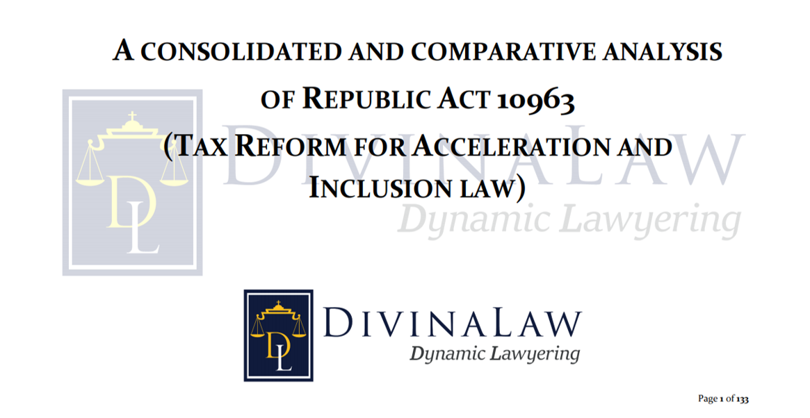 A Consolidated Comparative Analysis Of Republic Act 10963 DivinaLaw a-consolidated-comparative-analysis-of-republic-act-10963-divinalaw
