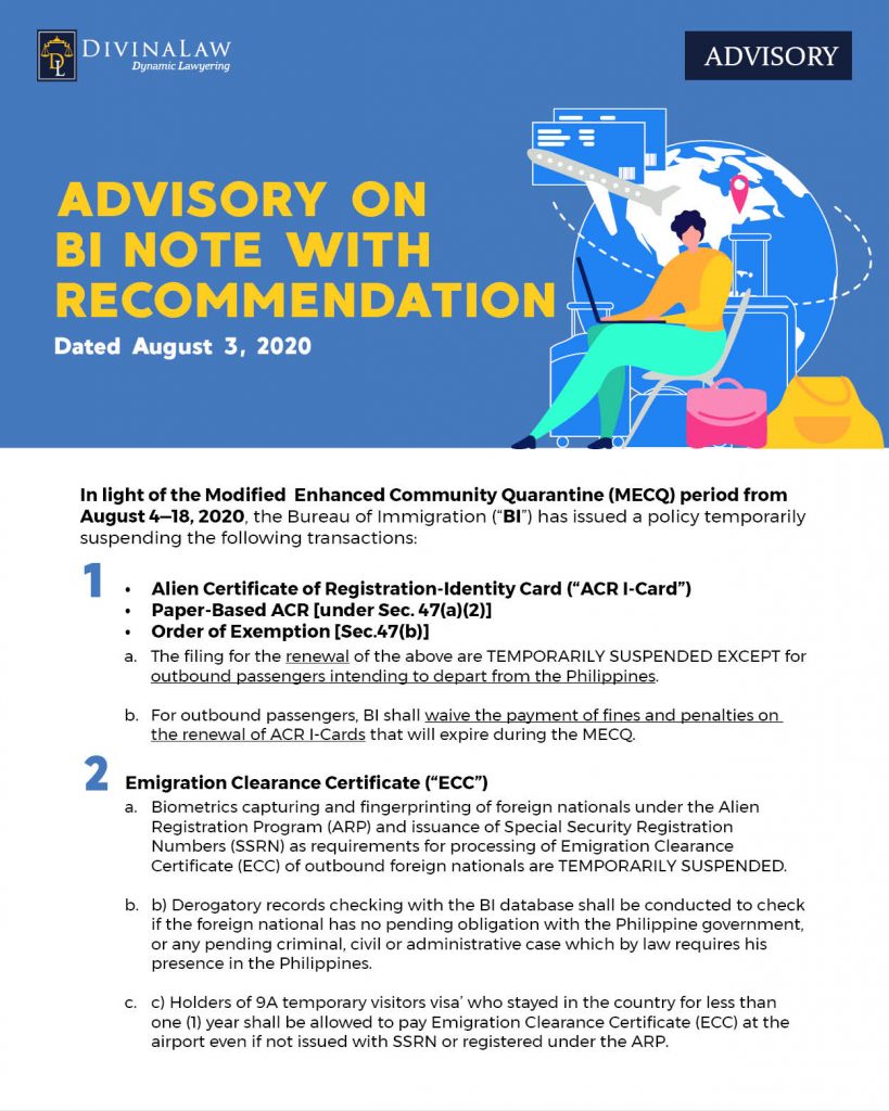 Advisory on BI Note with Recommendation