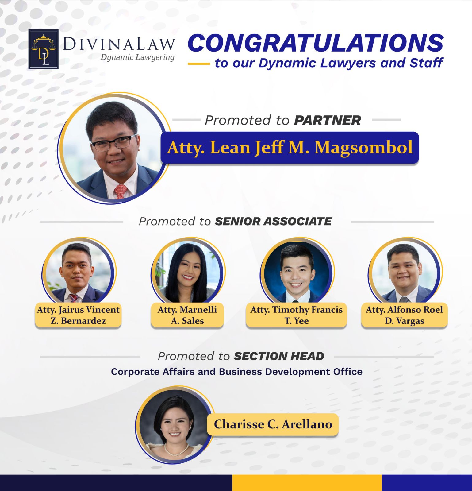 DivinaLaw Promotes Lawyers and Staff DivinaLaw