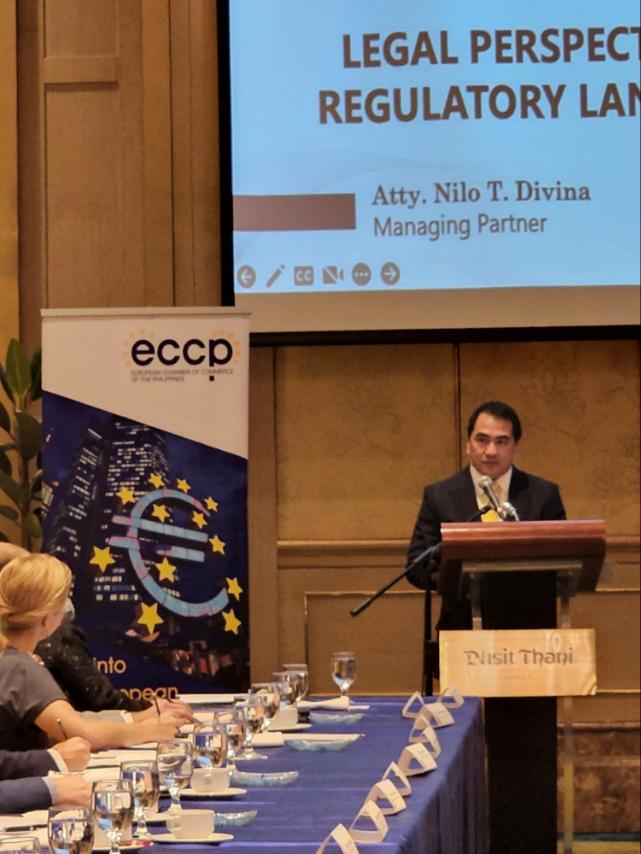 Atty. Divina speaks at ECCP European Ambassadors Meeting